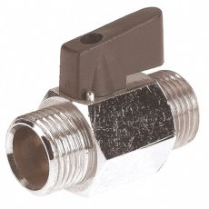 MINI VANNE À SPHÈRE LAITON - MÂLE X MÂLE