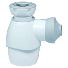 Siphon tout en un Wirquin - Blanc - Hauteur 125 < 170 mm