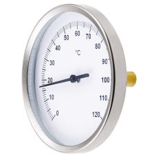 Thermometre Bimetallique Ø100 - Axial Doigt De Gant Lg 100mm