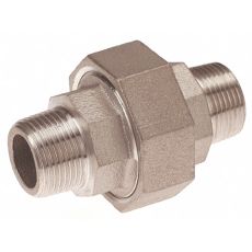 RACCORD UNION MÂLE X MÂLE- SPHÉRO-CONIQUE 3 PIÈCES INOX