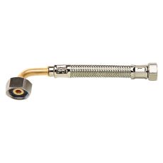 Flexible sanitaire plomberie Inox Coudé Femelle x Femelle DN 12.5 mm - Série Plus QB