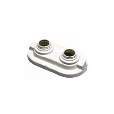 Rosace de finition double pour tube PER entraxe 40 mm - Sachet de 50 Pièces