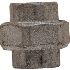 UNION FEMELLE X FEMELLE - 3 PIÈCES - JOINT PLAT - FONTE GALVANISÉE