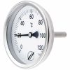 Thermometre Bimetallique Tout Inox - Ø100 - Axial Plonge