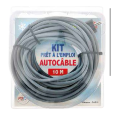 Kit Autocâble prêt à l'emploi avec connecteur thermostat et prise - 10 m