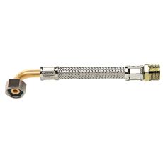 Flexible sanitaire plomberie Inox Coudé Femelle x Mâle DN 12.5 mm - Série Plus QB